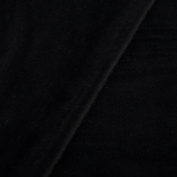 Solid velour knitted fabric V-1001 чорний, фото 3