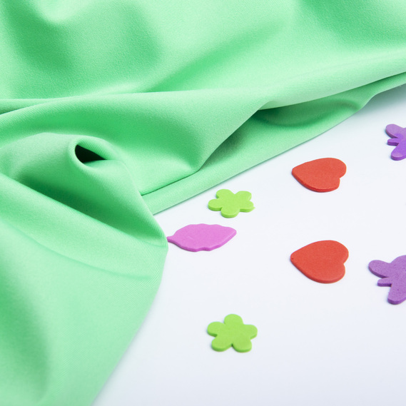 Тканина трикотаж фліс Juventus салат, фото 4