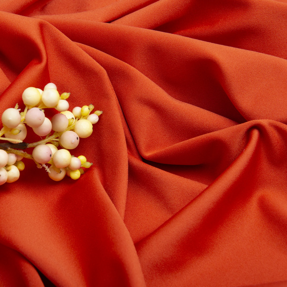 Тканина трикотаж фліс Juventus хурма, фото 4