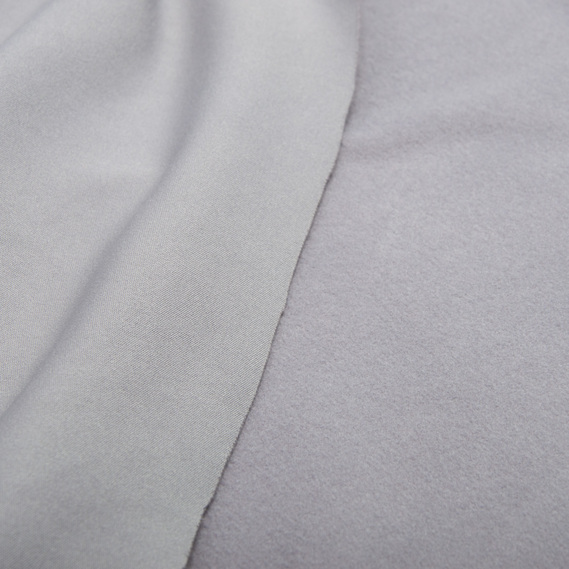 Knitted fleece fabric Juventus сірий, фото 3