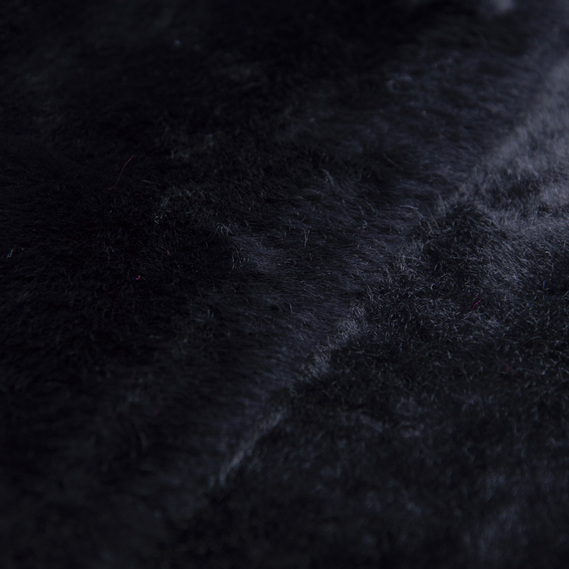 Ткань мех искусственный Барби чорне , фото 3
