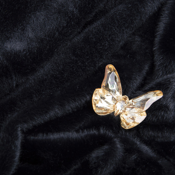 Ткань мех искусственный Барби чорне , фото 4