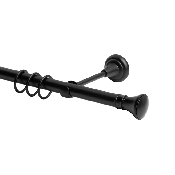 The cornice is ready-made (set), rod 300 cm d19 mm black, фото 1