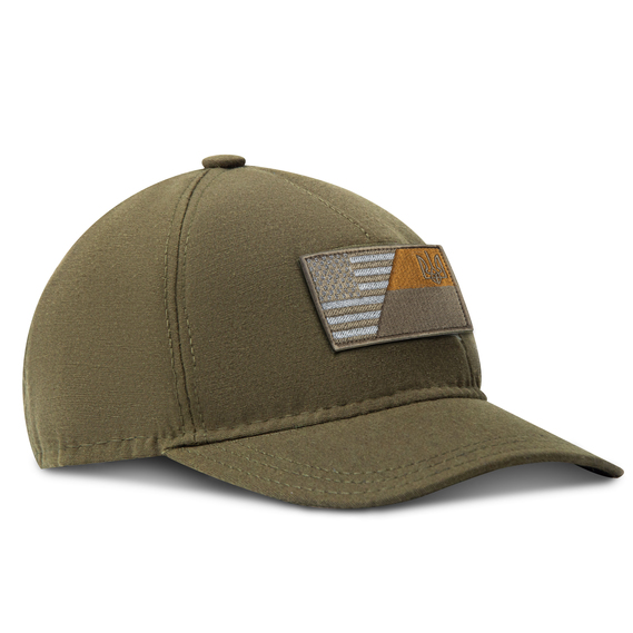 Set of 2 patches with hook-and-loop fastener Flag of Ukraine and USA, khaki, 5x8 cm, фото 5