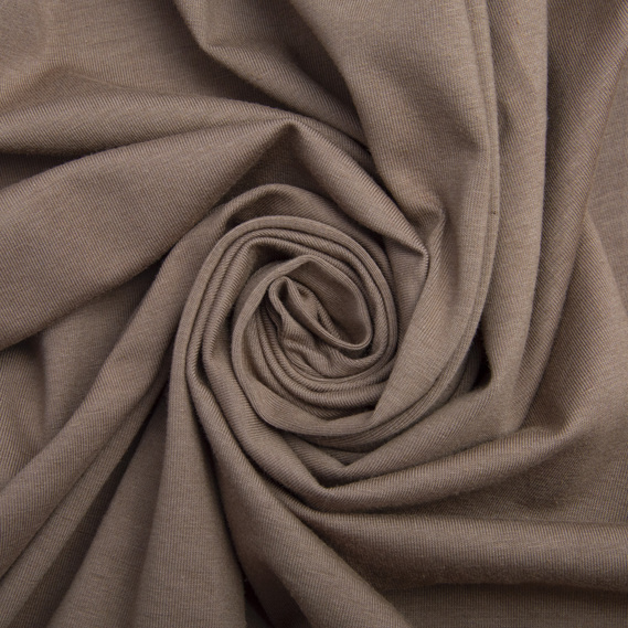 Cotton jersey fabric with elastane мокко, фото 1