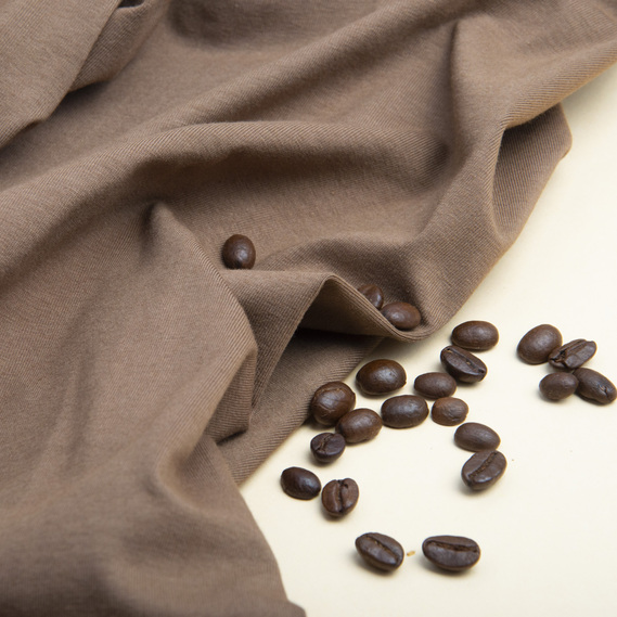 Cotton jersey fabric with elastane мокко, фото 3