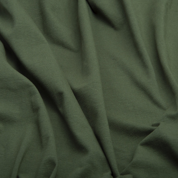 Cotton jersey fabric with elastane хакі, фото 2