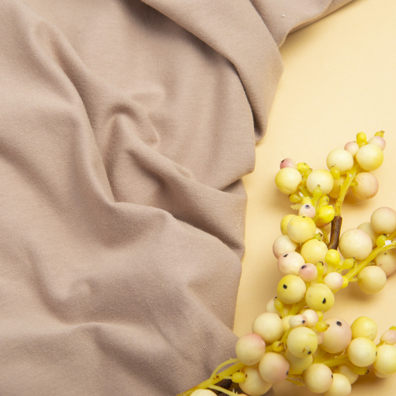 Тканина кулір з еластаном беж, фото 3