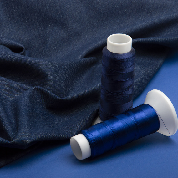 Ткань джинс плотный 339 №6 т/синій, фото 3