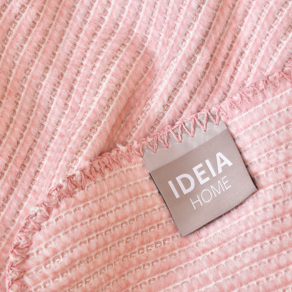 Плед покривало Adina 180х200 см бавовняне TM IDEIA пудра, фото 5 Плед покривало Adina 180х200 см бавовняне TM IDEIA пудра, фото 5