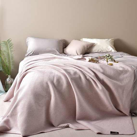 Плед покривало Adina 180х200 см бавовняне TM IDEIA пудра, фото 7 Плед покривало Adina 180х200 см бавовняне TM IDEIA пудра, фото 7