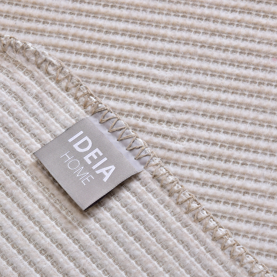 Плед покривало Adina 180х200 см бавовняне TM IDEIA беж, фото 4