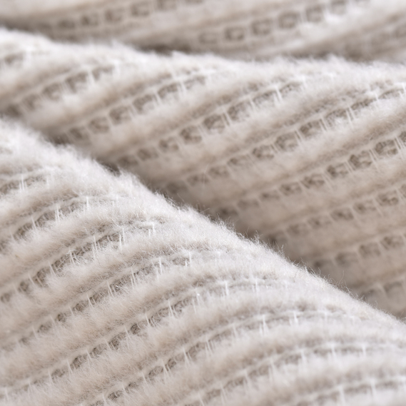 Плед покривало Adina 180х200 см бавовняне TM IDEIA беж, фото 6