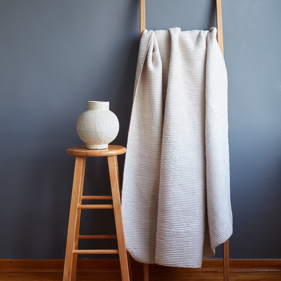 Плед покривало Adina 180х200 см бавовняне TM IDEIA беж, фото 7