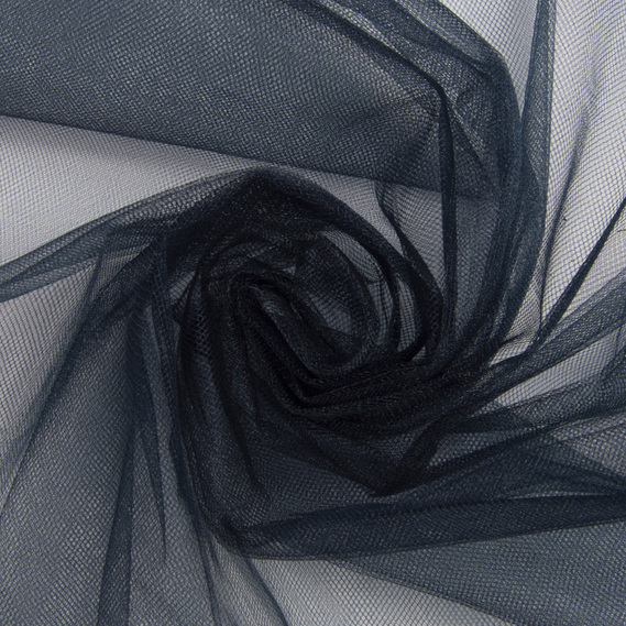 Тканина фатин декоративна Kristal 25 г/м2 300 см для суконь, декору та аксесуарів №43 т/синій, фото 1