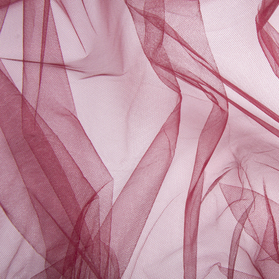 Ткань фатин декоративая Kristal 25 гр/м2 300 см для платьев, декора и аксессуаров №44 вишня, фото 2