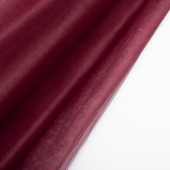 Ткань фатин декоративая Kristal 25 гр/м2 300 см для платьев, декора и аксессуаров №44 вишня, фото 3 Ткань фатин декоративая Kristal 25 гр/м2 300 см для платьев, декора и аксессуаров №44 вишня, фото 3