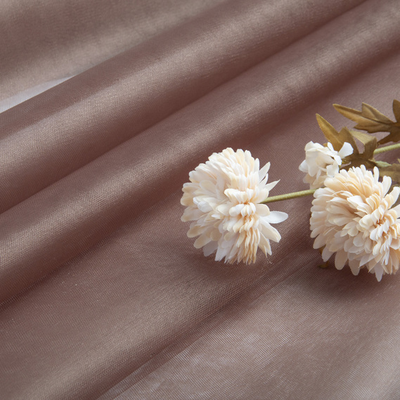 Тканина фатин декоративна Kristal 25 г/м2 300 см для суконь, декору та аксесуарів №49 мокко, фото 4