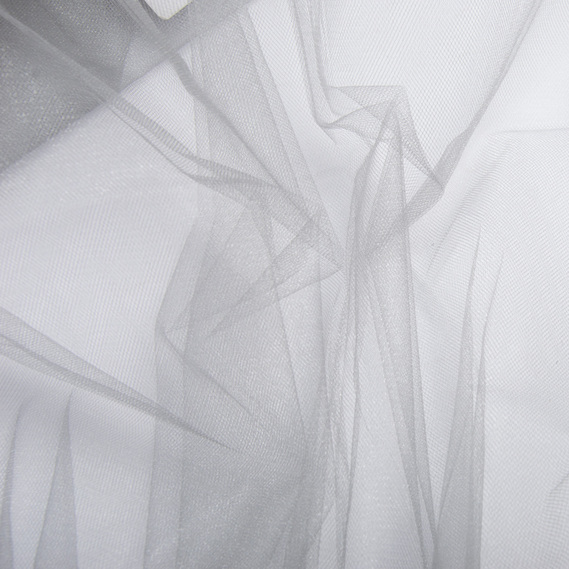 Тканина фатин декоративна Kristal 25 г/м2 300 см для суконь, декору та аксесуарів №119 попіл, фото 2