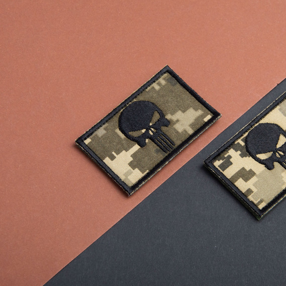 Set of two Punisher skull punisher patches with Velcro, embroidered, 5x8 cm, фото 5 Set of two Punisher skull punisher patches with Velcro, embroidered, 5x8 cm, фото 5