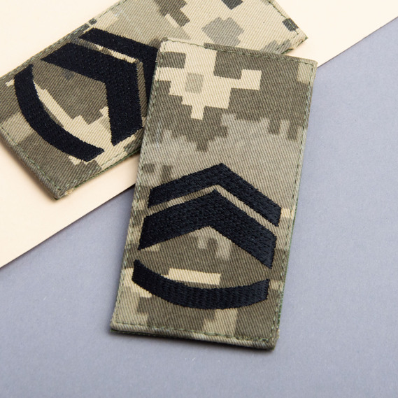 Patch with Velcro for the epaulettes of the Ukrainian Armed Forces VSU – Master Sergeant rank, 5x10 cm, фото 4