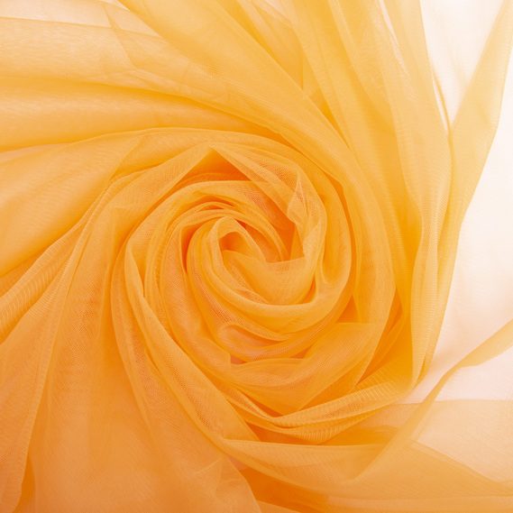 Ткань фатин евро 300 см 15 гр/м2 легкая декоративная для платьев, костюмов, декора  №28/F помаранч, фото 1