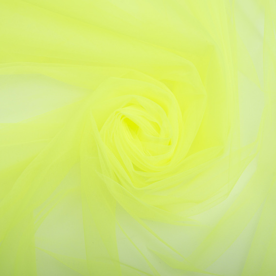 Тканина фатін євро 300 см 15 г/м2 фатин легка декоративна для суконь, костюмів, декору V-H58 неон салат, фото 1