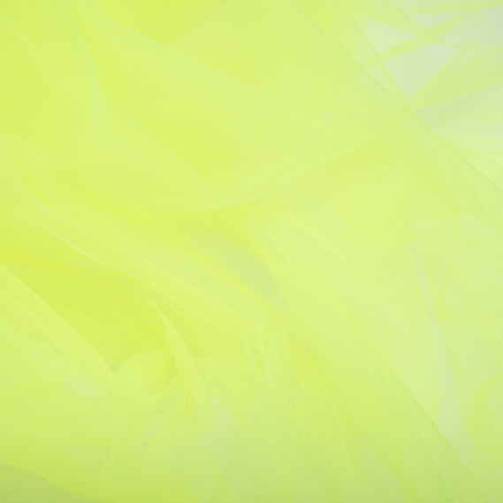 Тканина фатін євро 300 см 15 г/м2 фатин легка декоративна для суконь, костюмів, декору V-H58 неон салат, фото 2