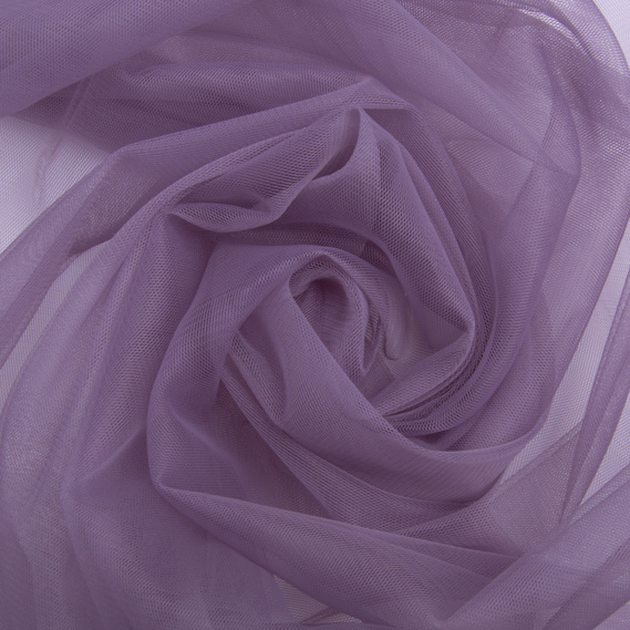 Тканина фатін євро 300 см 15 г/м2 фатин легка декоративна для суконь, костюмів, декору V-H82 лілово/сірий, фото 1