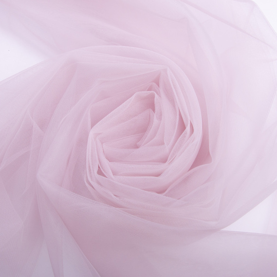 Тканина фатін євро 300 см 15 г/м2 фатин легка декоративна для суконь, костюмів, декору V-H89 св/пудра, фото 1 Тканина фатін євро 300 см 15 г/м2 фатин легка декоративна для суконь, костюмів, декору V-H89 св/пудра, фото 1