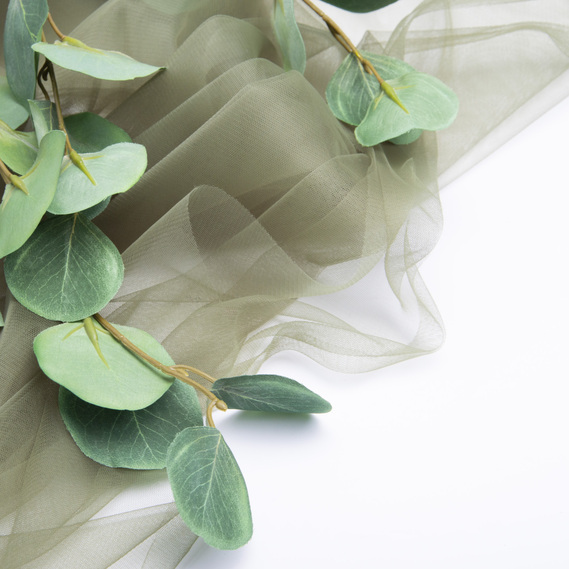 Ткань фатин евро 300 см 15 гр/м2 легкая декоративная для платьев, костюмов, декора  V-H136 хакі, фото 3