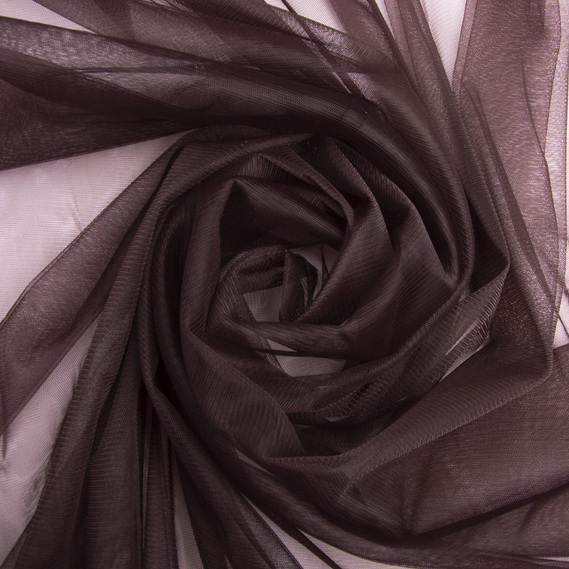 Tulle fabric, 3.0 meters, Euro style №72/F т/шоколад, фото 1 Tulle fabric, 3.0 meters, Euro style №72/F т/шоколад, фото 1