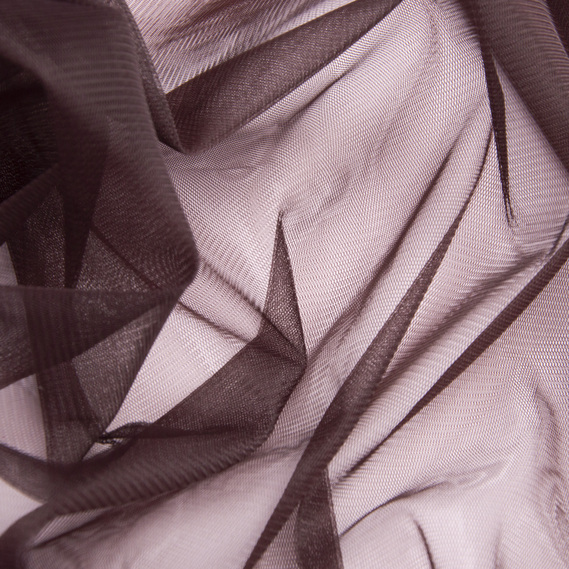 Tulle fabric, 3.0 meters, Euro style №72/F т/шоколад, фото 2 Tulle fabric, 3.0 meters, Euro style №72/F т/шоколад, фото 2