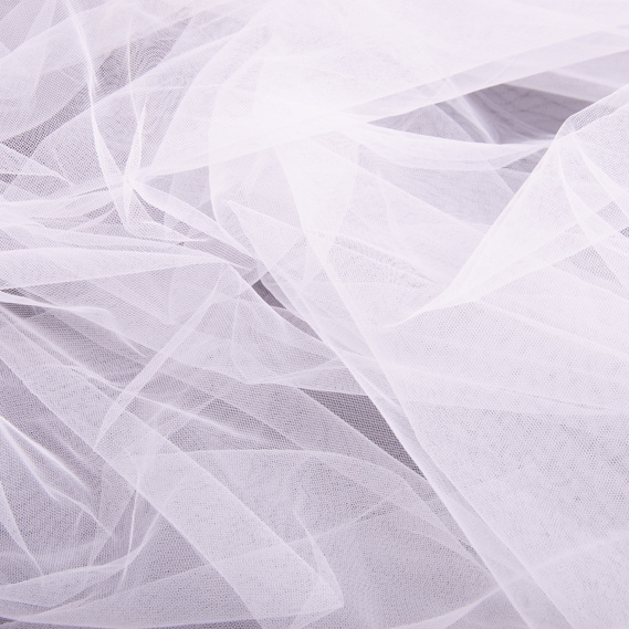 Tulle fabric, 3.0 meters, Euro style V-H1 білий, фото 2 Tulle fabric, 3.0 meters, Euro style V-H1 білий, фото 2
