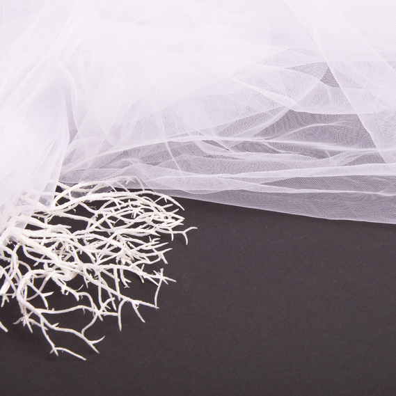 Tulle fabric, 3.0 meters, Euro style V-H1 білий, фото 3 Tulle fabric, 3.0 meters, Euro style V-H1 білий, фото 3