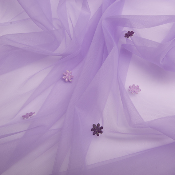 Ткань фатин евро 300 см 15 гр/м2 легкая декоративная для платьев, костюмов, декора  V-H20 бузок, фото 3