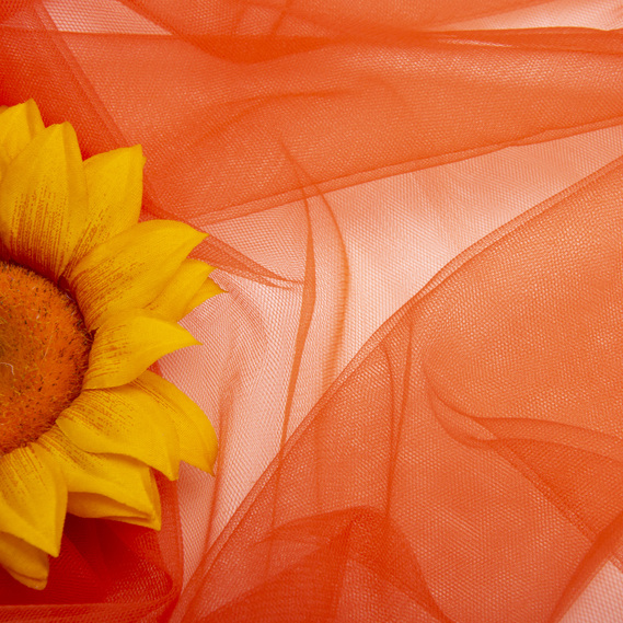 Tulle fabric, 3.0 meters, Euro style V-H101 теракот, фото 3