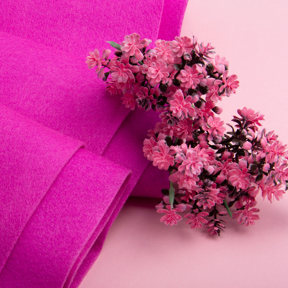 Тканина фетр для рукоділля, м/п 206 гр/м2, для творчості, виробів, декору, пошиття іграшок малина, фото 3