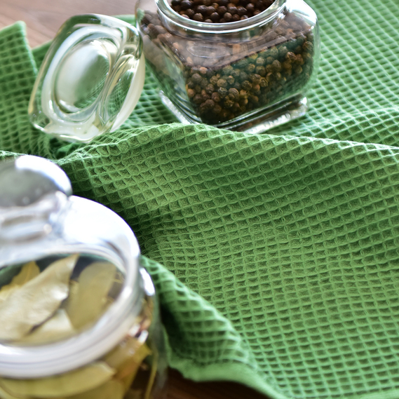 Полотенце салфетка вафельное хлопок 40х60 см оливка , фото 3