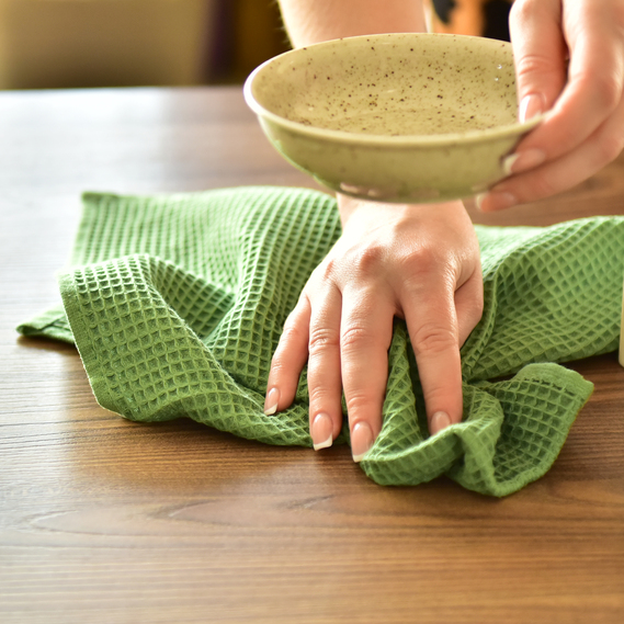 Полотенце салфетка вафельное хлопок 40х60 см оливка , фото 11