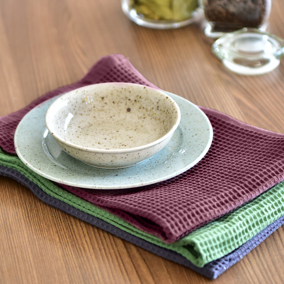 Полотенце салфетка вафельное хлопок 40х60 см пудра, фото 5