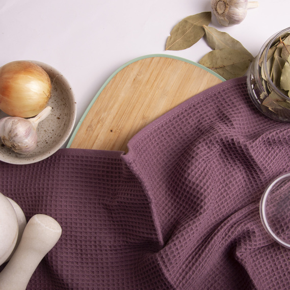 Полотенце салфетка вафельное хлопок 40х60 см пудра, фото 6