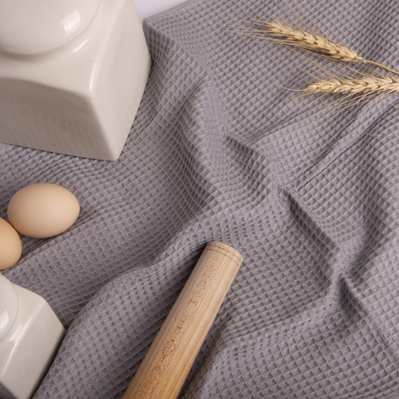 Полотенце салфетка вафельное хлопок 40х60 см сірий, фото 1