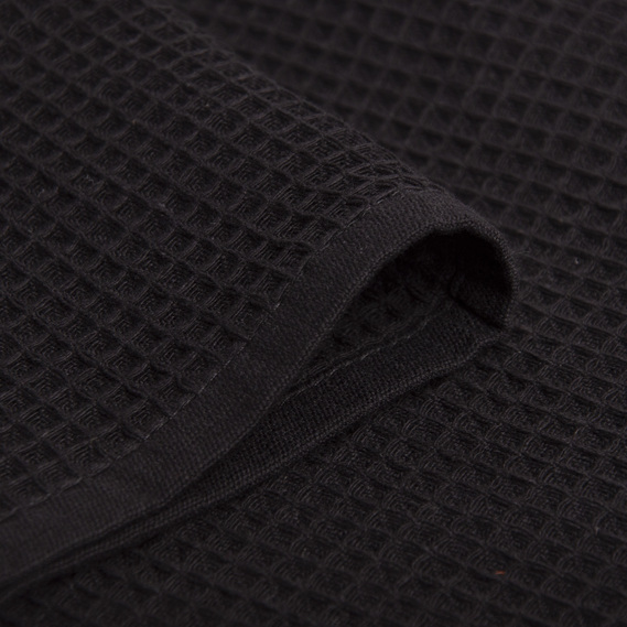 Полотенце салфетка вафельное хлопок 40х60 см чорний, фото 3