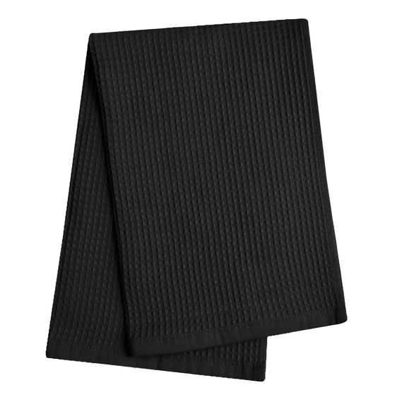 Полотенце салфетка вафельное хлопок 40х60 см чорний, фото 4