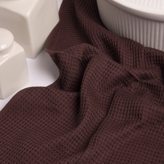 Полотенце салфетка вафельное хлопок 40х60 см коричневий, фото 3 Полотенце салфетка вафельное хлопок 40х60 см коричневий, фото 3