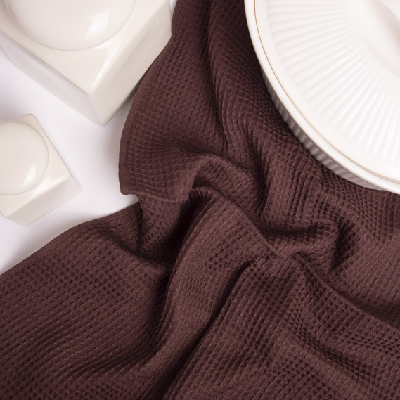 Полотенце салфетка вафельное хлопок 40х60 см коричневий, фото 5 Полотенце салфетка вафельное хлопок 40х60 см коричневий, фото 5