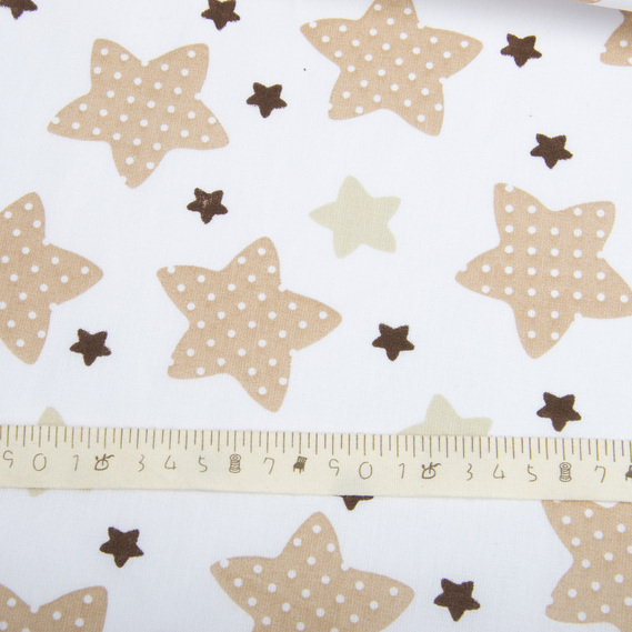 Cotton fabric, children`s Stars beige, фото 3