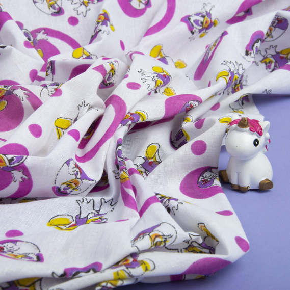 Ткань ситец детский Макдональд розовый, фото 3