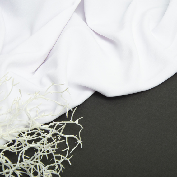 Ткань костюмная Анжелика біла, фото 3